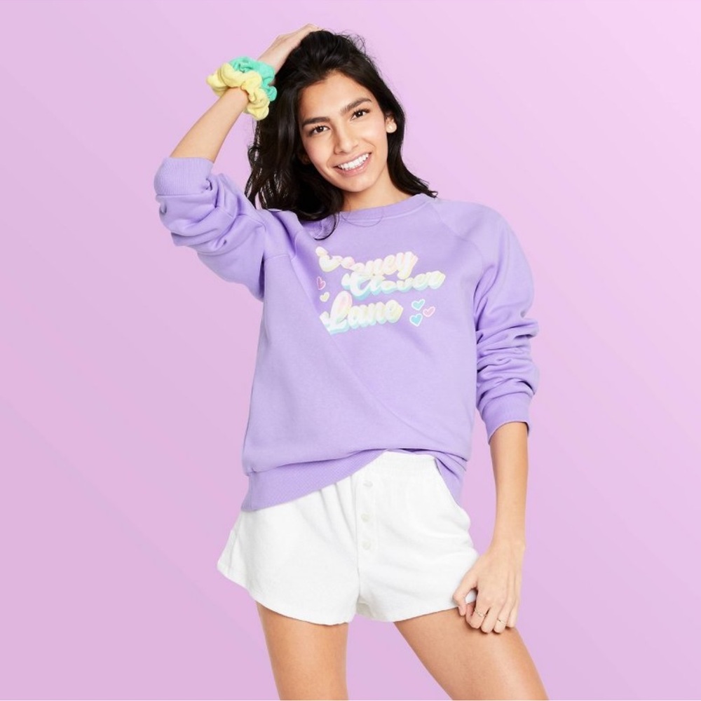 Stoney clover lane x target sweatshirt purple rare sold out